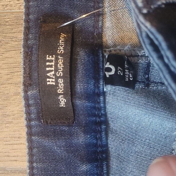 True Religion Halle High Rise Super Skinny size 27 women's jeans. NWT MSRP $198 - Picture 3 of 7